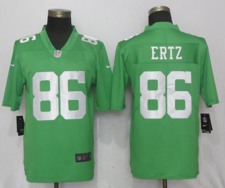Men Philadelphia Eagles #86 Ertz Wentz Green Vapor Untouchable Nike Limited NFL Jerseys->->NFL Jersey